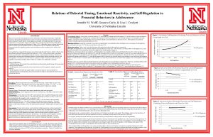 Relations of Pubertal Timing Emotional Reactivity and SelfRegulation