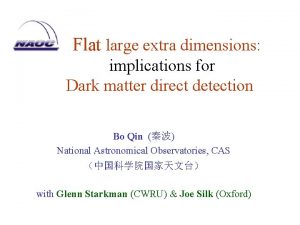 Flat large extra dimensions implications for Dark matter