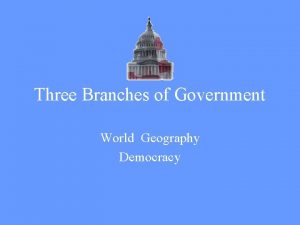 Three Branches of Government World Geography Democracy Constitution
