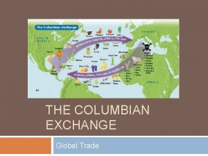 THE COLUMBIAN EXCHANGE Global Trade Columbian Exchange Transfer