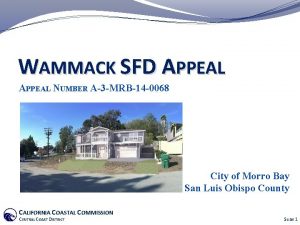 WAMMACK SFD APPEAL NUMBER A3 MRB14 0068 City