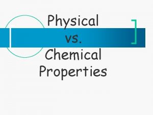 Physical vs Chemical Properties Foldable outside Physical Chemical