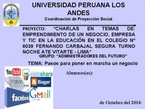 UNIVERSIDAD PERUANA LOS ANDES Coordinacin de Proyeccin Social