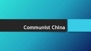 Communist China Early Communist Movement Political Fragmentation Chiang