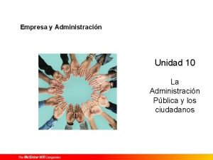 Empresa y Administracin Unidad 10 La Administracin Pblica