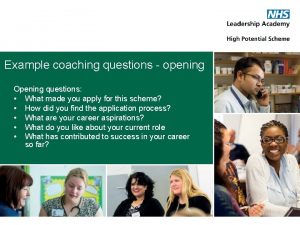 Example coaching questions opening Opening questions What made