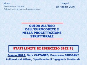 aicap Associazione Italiana Calcestruzzo Armato e Precompresso Napoli