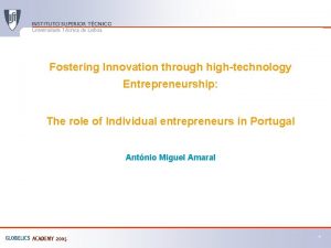 Fostering Innovation through hightechnology Entrepreneurship The role of