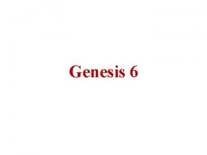 Genesis 6 Person Adam Seth Enosh Cainan Mahalalel