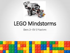 LEGO Mindstorms Ders 2 EV 3 Yazlm Lego