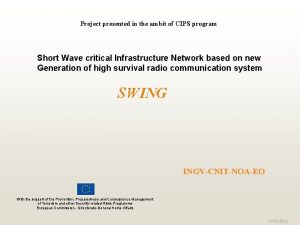 Project presented in the ambit of CIPS program