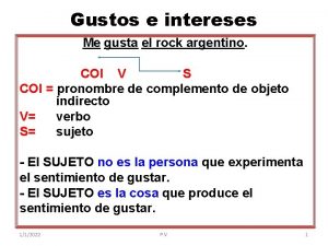 Gustos e intereses Me gusta el rock argentino