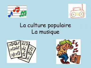 La culture populaire La musique Checklist Shade each