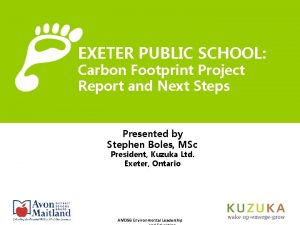 EXETER PUBLIC SCHOOL Carbon Footprint Project Report and