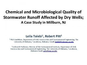 Chemical and Microbiological Quality of Stormwater Runoff Affected