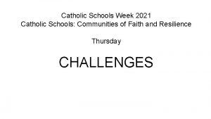 Catholic Schools Week 2021 Catholic Schools Communities of