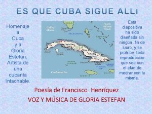 Homenaje a Cuba ya Gloria Estefan Artista de