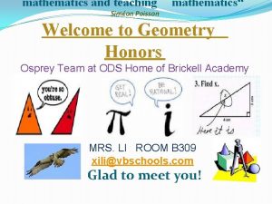 mathematics and teaching Simon Poisson mathematics Welcome to