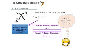 2 Estructura atmica 2 2 Ncleo atmico Un