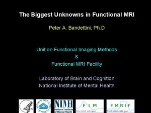 The Biggest Unknowns in Functional MRI Peter A