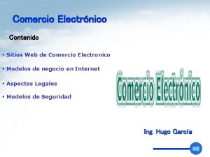 Comercio Electrnico Contenido Sitios Web de Comercio Electronico
