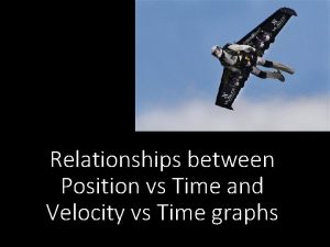 Relationships between Position vs Time and Velocity vs