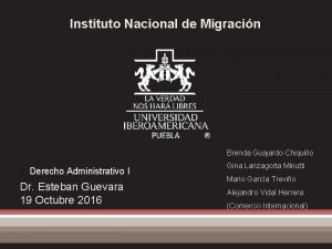 Instituto Nacional de Migracin Brenda Guajardo Chiquillo Derecho