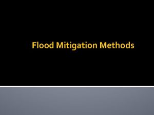 Flood Mitigation Methods Flood Risk Management Measures Structural