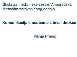 kola za medicinske sestre Vinogradska Metodika zdravstvenog odgoja