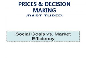 PRICES DECISION MAKING PART THREE PRICE CEILINGS CONTINUED