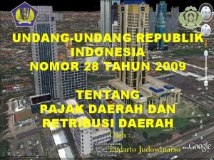 UNDANGUNDANG REPUBLIK INDONESIA NOMOR 28 TAHUN 2009 112022