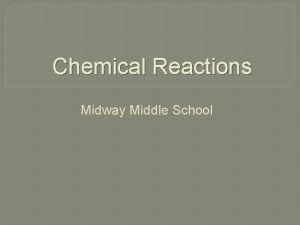 Chemical Reactions Midway Middle School Chemical Changes Chemical