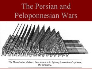 The Persian and Peloponnesian Wars Learning Target Standard