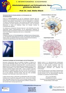 4 INFORMATIONSBRSE SCHIZOPHRENIE Alkoholabhngigkeit und Schizophrenie Neue genetische