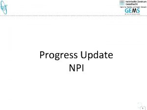 Progress Update NPI 1 BEER LAYOUT Drawing for