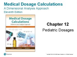 Medical Dosage Calculations A Dimensional Analysis Approach Eleventh