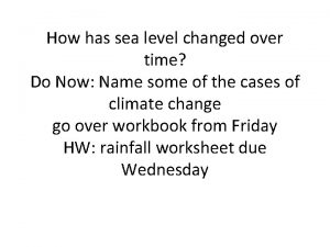 How has sea level changed over time Do