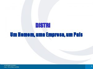 DISTRI Um Homem uma Empresa um Pas JOS