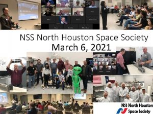 NSS North Houston Space Society March 6 2021