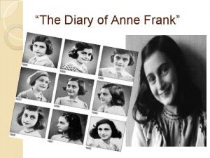 The Diary of Anne Frank Journal Directions Copy