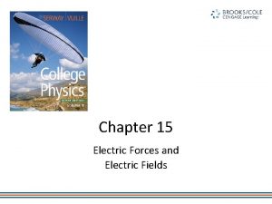 Chapter 15 Electric Forces and Electric Fields First