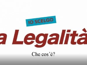 Che cos Legalit 1 Tutti sono uguali di