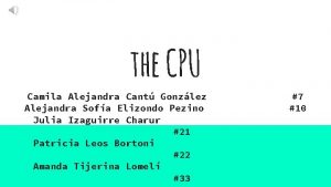 the CPU Camila Alejandra Cant Gonzlez Alejandra Sofa
