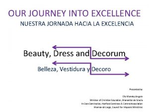 OUR JOURNEY INTO EXCELLENCE NUESTRA JORNADA HACIA LA