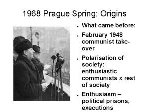 1968 Prague Spring Origins What came before February