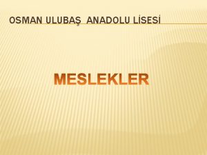 OSMAN ULUBA ANADOLU LSES ALMAN DL VE EDEBYATI