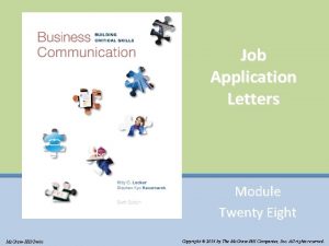 Job Application Letters Module Twenty Eight Mc GrawHillIrwin