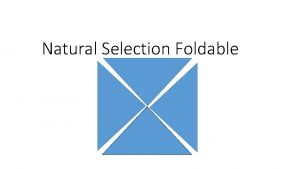 Natural Selection Foldable Natural Selection Top flap Occurs