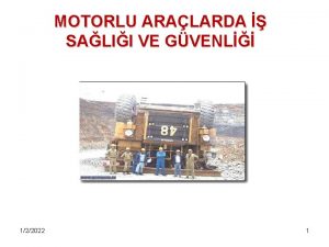 MOTORLU ARALARDA SALII VE GVENL 122022 1 Tanmlar