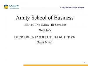 Amity School of Business BBA GEN IMBA III